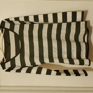Express, Large, olive & white, tee